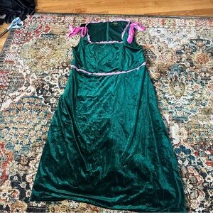 Shop tunnel vision green velvet dress
